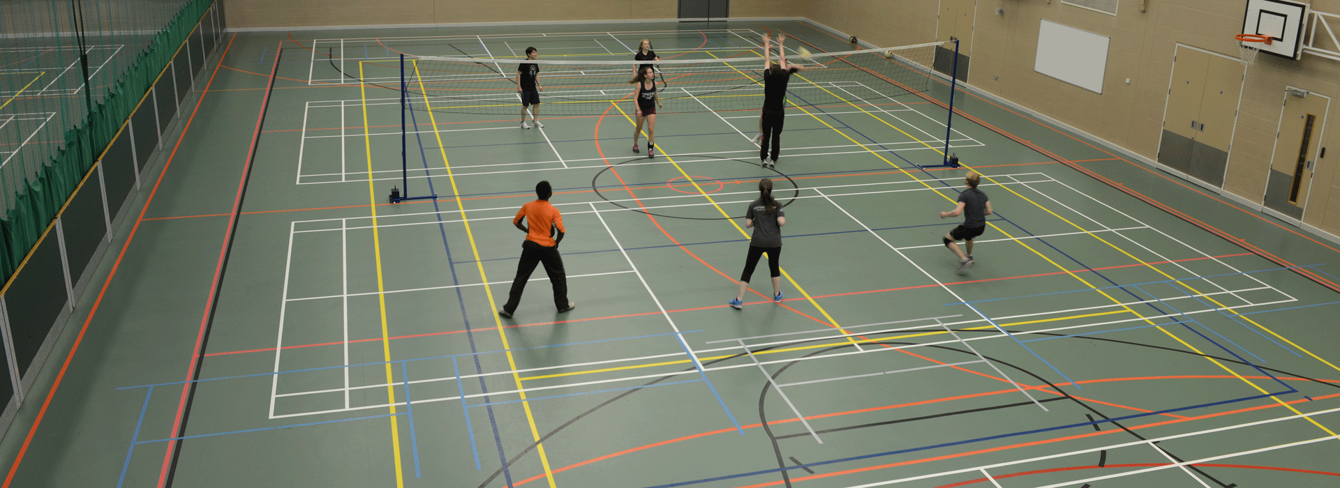 Badminton in the Sports Hall at Malvern Active