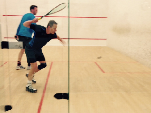 Action Shot of Squash