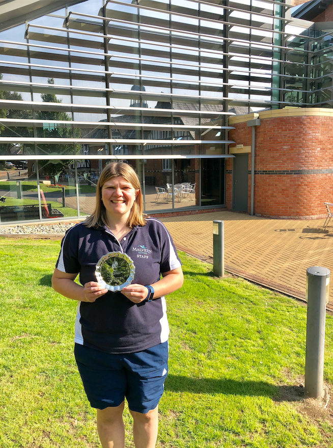 Emma Fosh with her Club Personality of the Year award