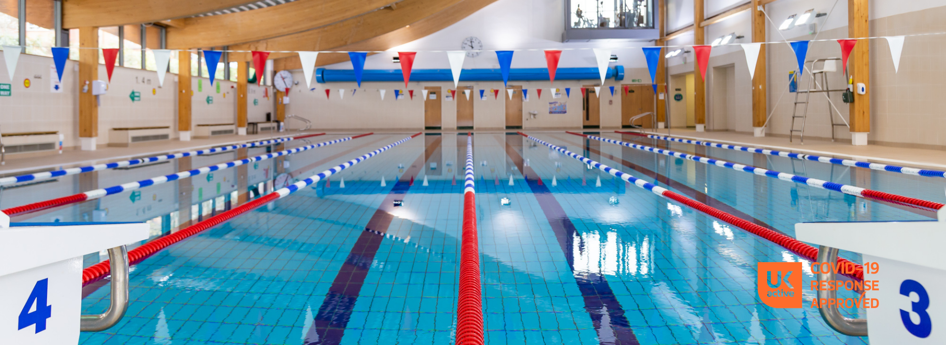 swimming pool with lanes